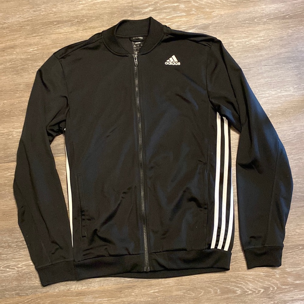 Adidas Black Lightweight Full Zip Track Jacket Size S